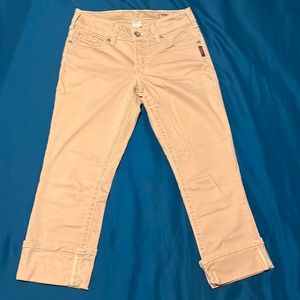 Silver Suki khaki capri size 28